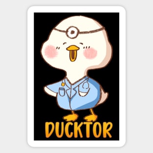 Cute duck doctor - ducktor Sticker